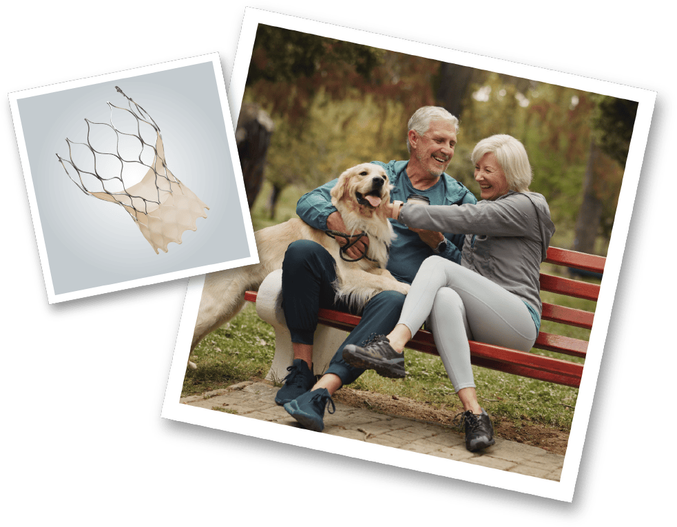 Older couple with dog